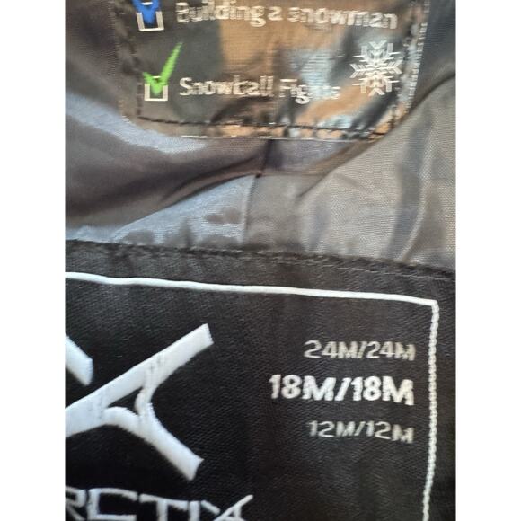 ARCTIX BLACK INFANT SIZE 18 MONTHS BIB OVERALL CHEST HIGH SNOW INSULATED NWT - Picture 9 of 15